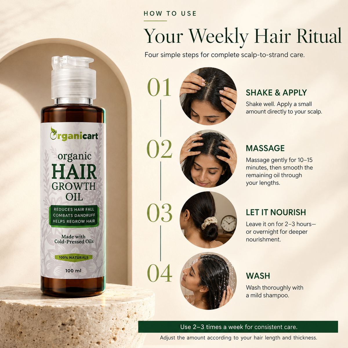 How to use Organicart Hair Growth Oil
